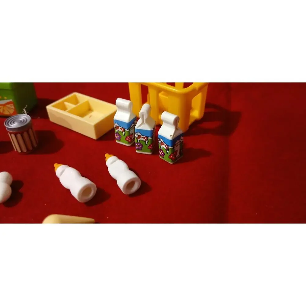 Playmobil Food Veggie Baby Bottle Milk Jugs Eggs Canned Food Grocery Store